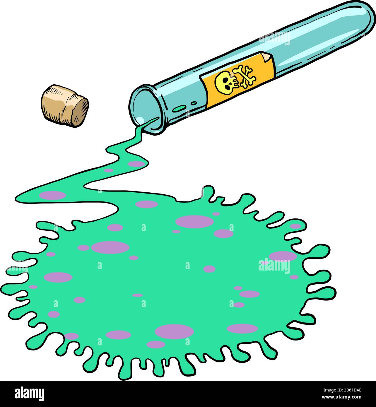 virus dangereux de tube à essai, épidémie Illustration de Vecteur