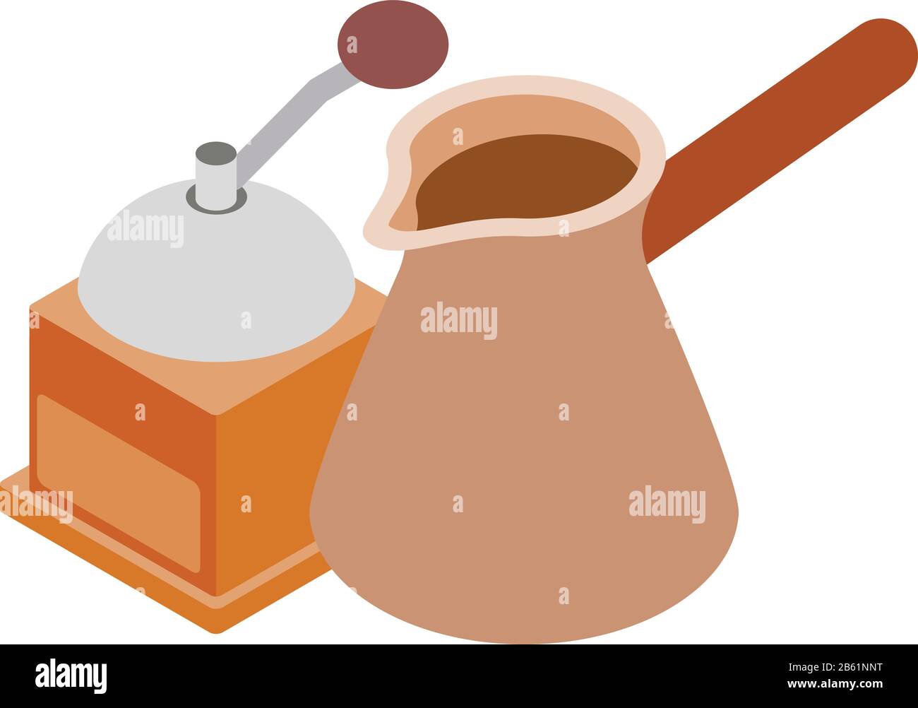 Icône heure du café, style isométrique Illustration de Vecteur