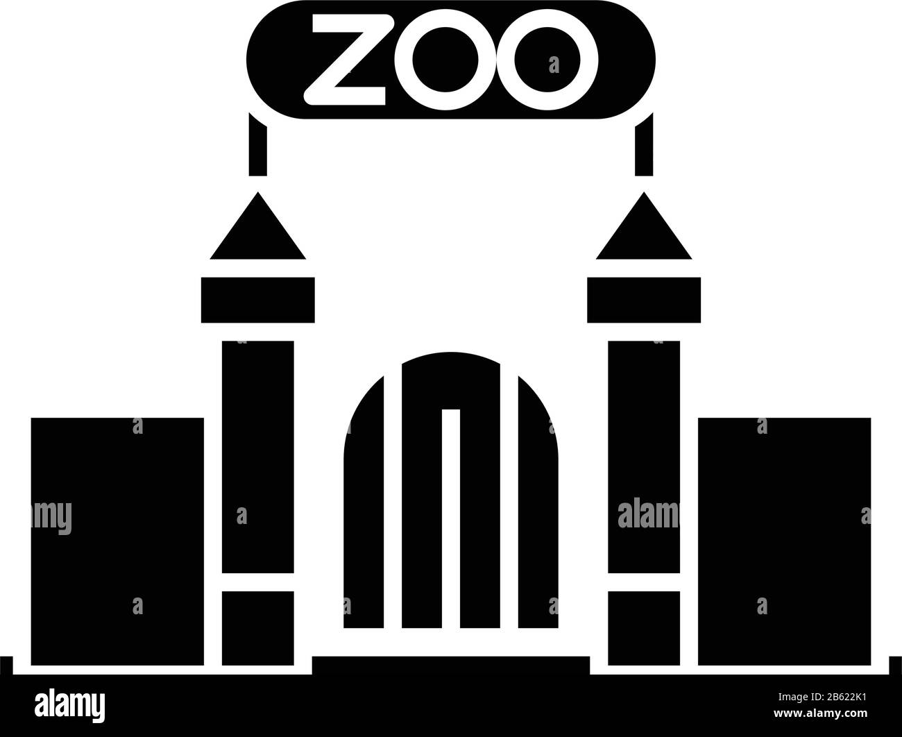 Icône de ligne Zoo, signe concept, illustration vectorielle de contour, symbole linéaire. Illustration de Vecteur