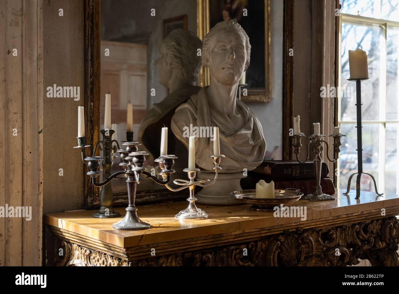 L'intérieur d'une maison géorgienne à Dublin, en Irlande. Banque D'Images