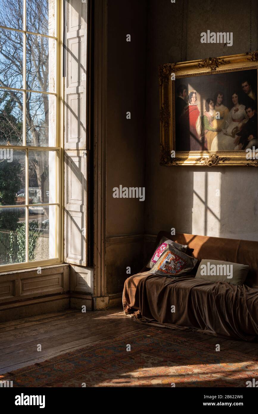 L'intérieur d'une maison géorgienne à Dublin, en Irlande. Banque D'Images