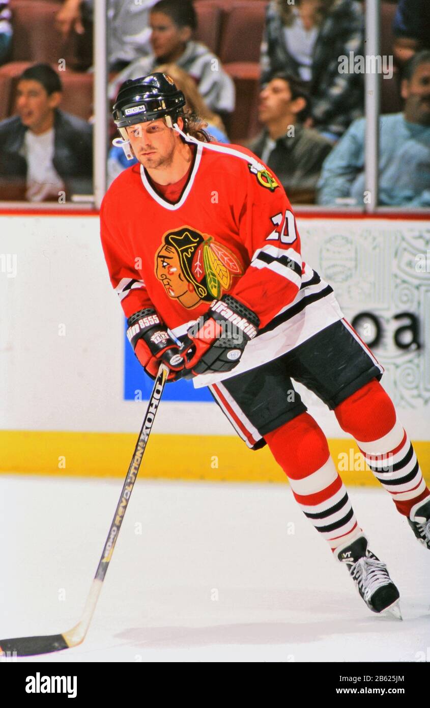 Le joueur de NHL Tony Amonte de la Chicago Blackhawks CA. 1996 Banque D'Images