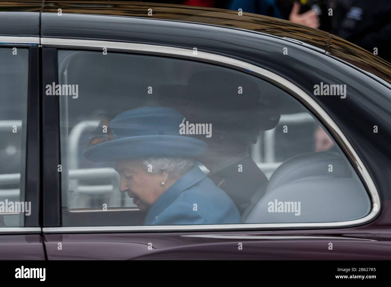 Westminster Abbey, Londres, Royaume-Uni. 9 mars 2020. La Reine Arrive - un service pour commémorer le Commonwealth est assisté par la famille royale et des représentants des pays du Commonwealth, à l'abbaye de Wrestminster, à Londres. Crédit: Guy Bell/Alay Live News Crédit: Guy Bell/Alay Live News Banque D'Images