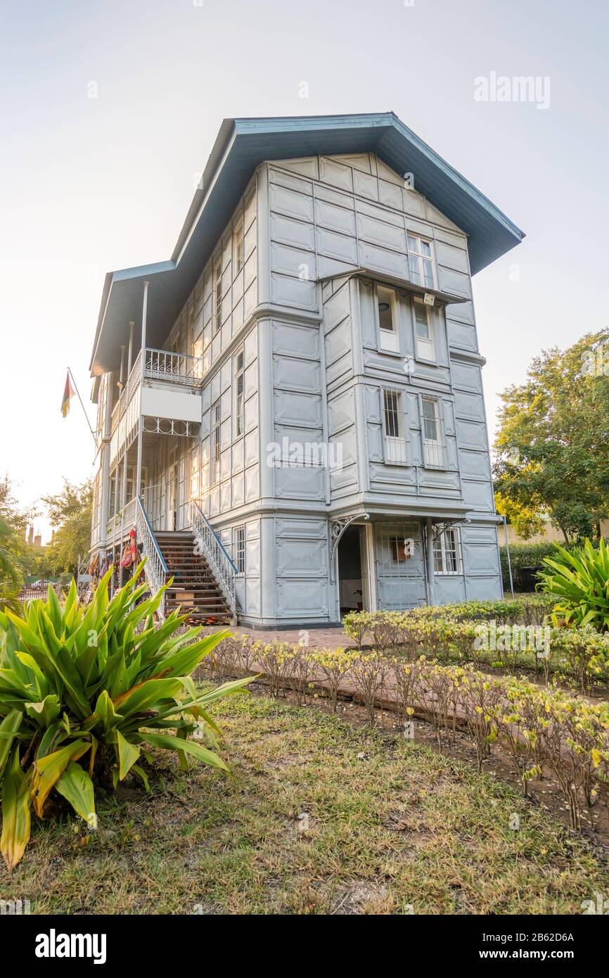 La maison de fer au coucher du soleil à Maputo, au Mozambique Banque D'Images