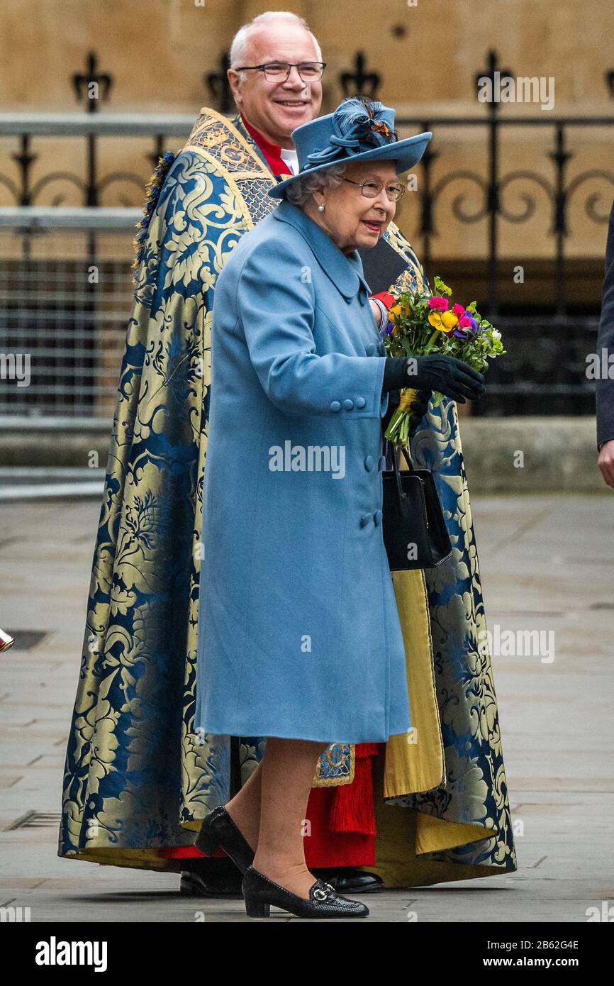Westminster Abbey, Londres, Royaume-Uni. 9 mars 2020. Les Feuilles de la Reine - un service pour commémorer le Commonwealth est assisté par la famille royale et des représentants des pays du Commonwealth, à l'abbaye de Wrestminster, à Londres. Crédit: Guy Bell/Alay Live News Crédit: Guy Bell/Alay Live News Banque D'Images