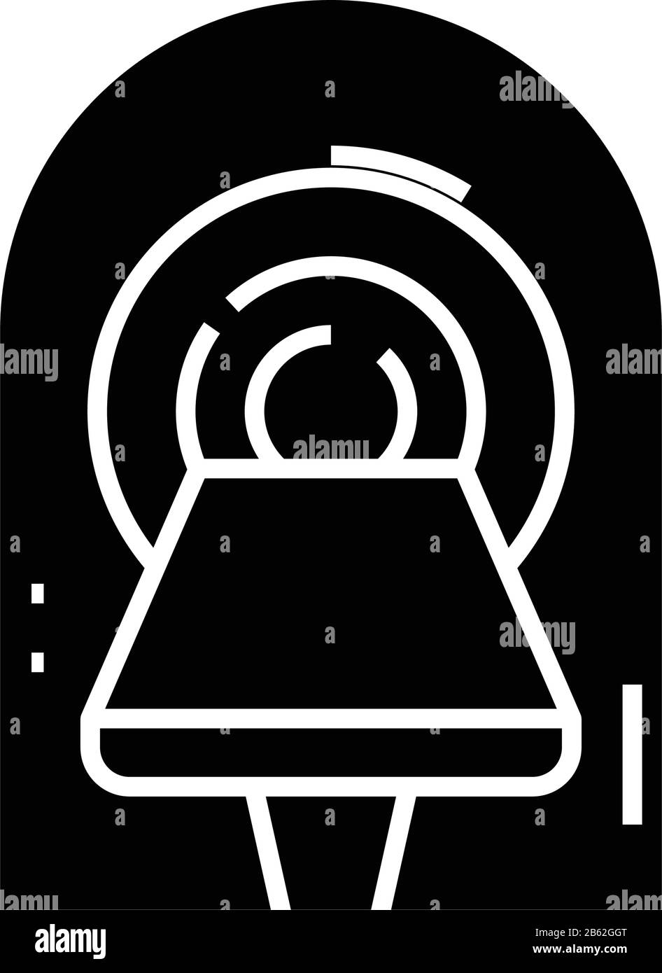 Icône de ligne de la salle de radiographie, panneau concept, illustration vectorielle, symbole linéaire. Illustration de Vecteur