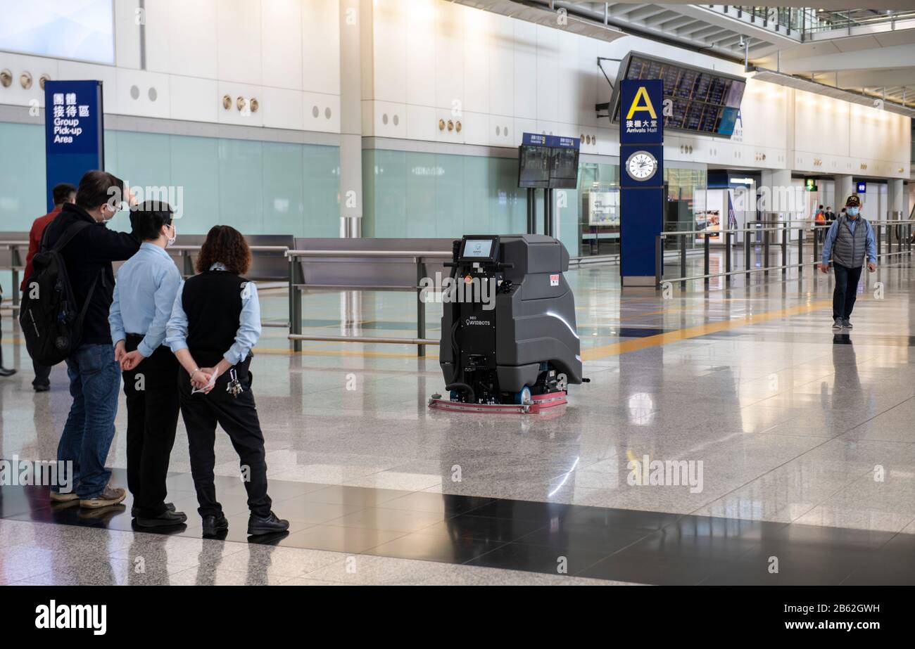 Hong Kong, Chine : 06 Mars 2020. L'aéroport international de Hong Kong est vide car Cover-19 prend son péage sur l'industrie du voyage Jayne Russell/Alay stock image Banque D'Images