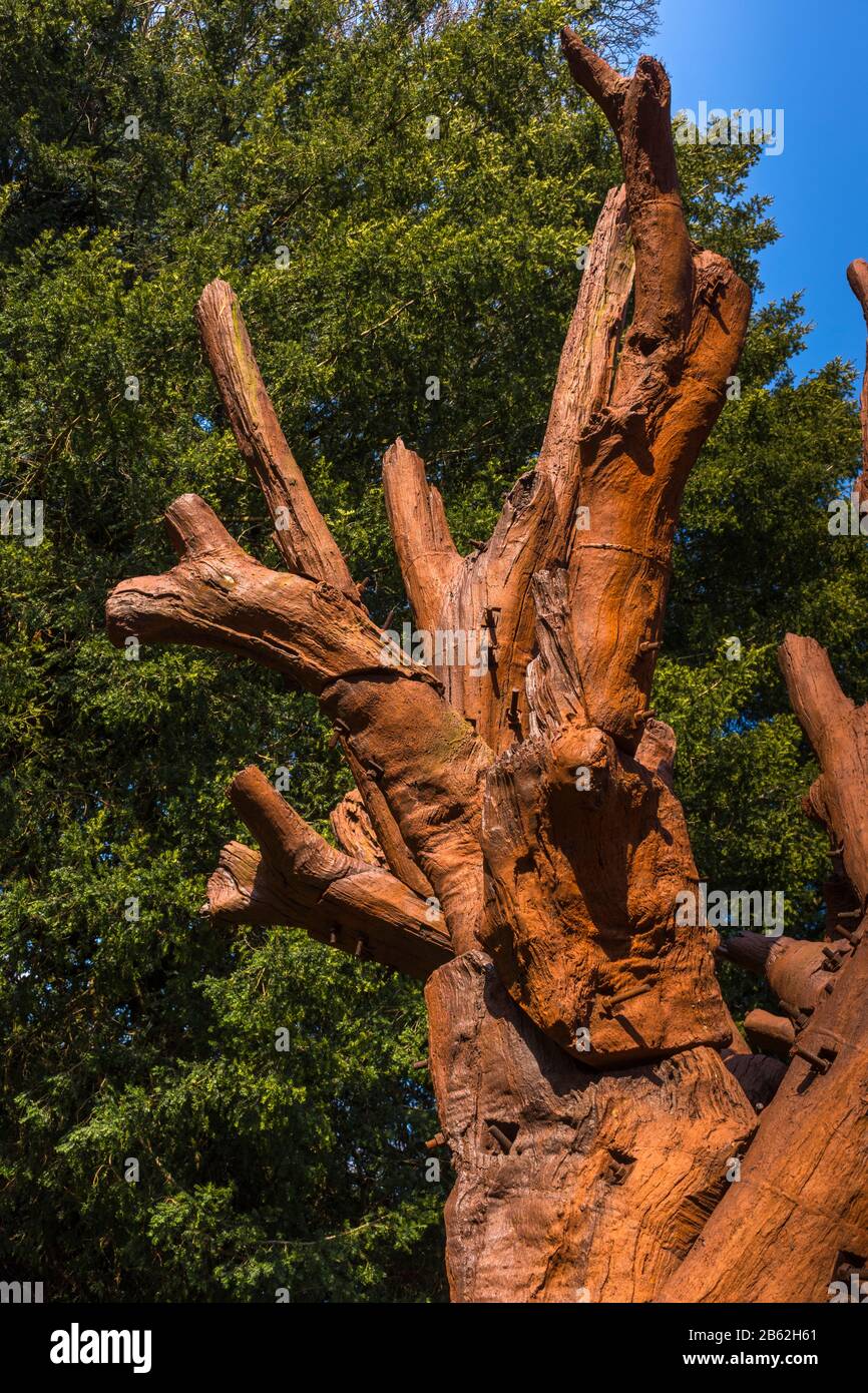 Iron Tree, 2013. Sculpture de ai Weiwei, Yorkshire Sculpture Park, Wakefield, West Yorkshire, Angleterre, Royaume-Uni Banque D'Images