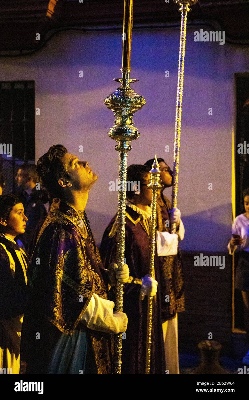 Procession De La Semaine Sainte (Semana Santa) À Séville, Espagne Banque D'Images