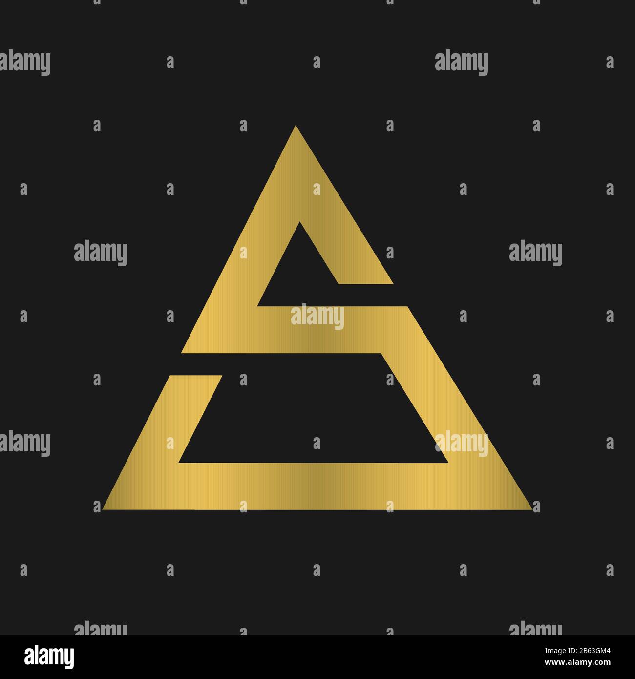 Lettre abstraite S logo vectoriel avec motif triangle Illustration de Vecteur
