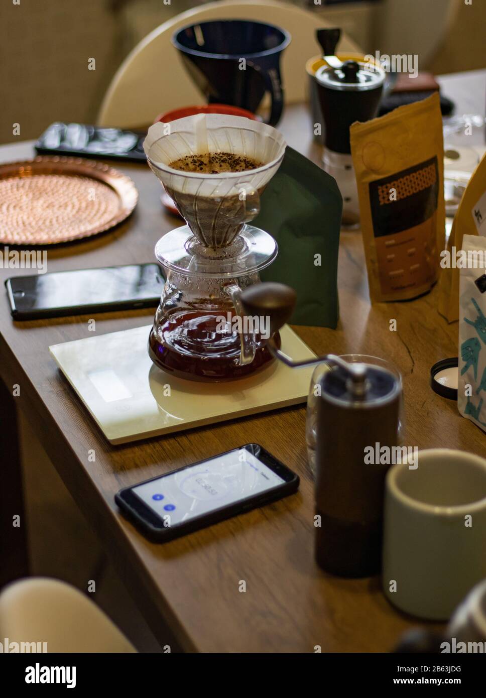 Autre préparation manuelle du café. Accessoires et articles pour la préparation de café alternative Banque D'Images