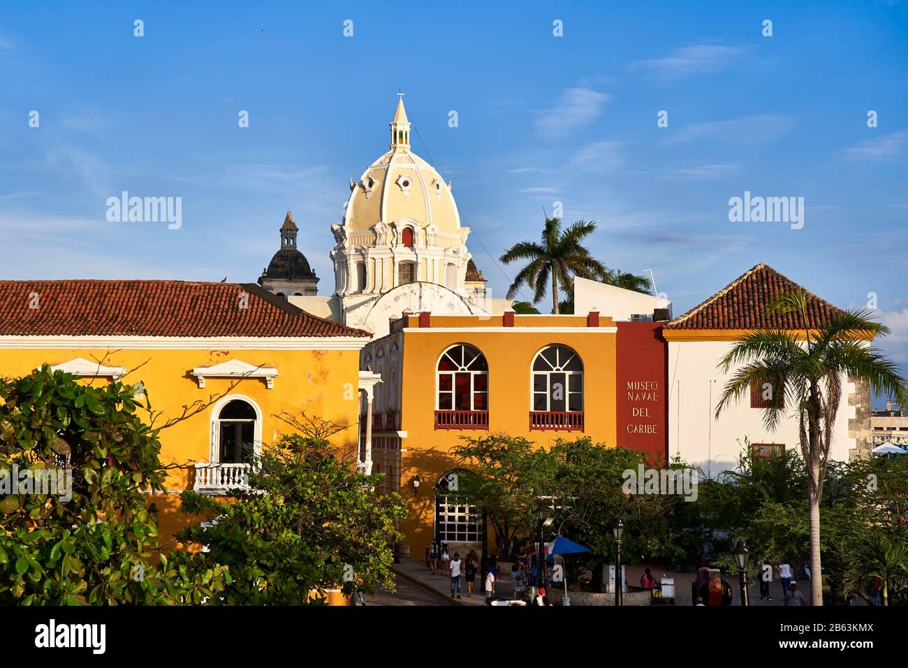 Vue sur la cathédrale Sainte-Catherine d'Alexandrie, Cartagena, Colombie Banque D'Images