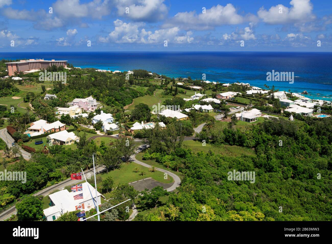 Vue Du Phare De Gibbs Hill, Paroisse De Southampton, Bermudes Banque D'Images