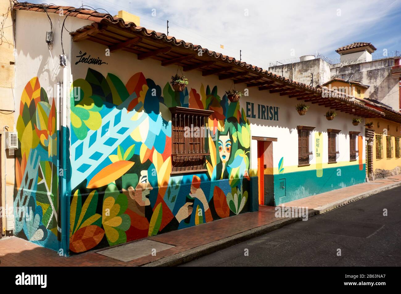 Street Art à la Candelaria, Bogota, Colombie, Amérique du Sud Banque D'Images