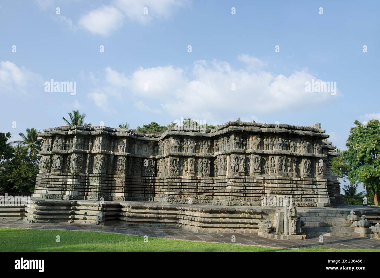 Kedarehwara Temple est une construction de l'ère Hoysala, Halebeedu, Karnataka, Inde Banque D'Images