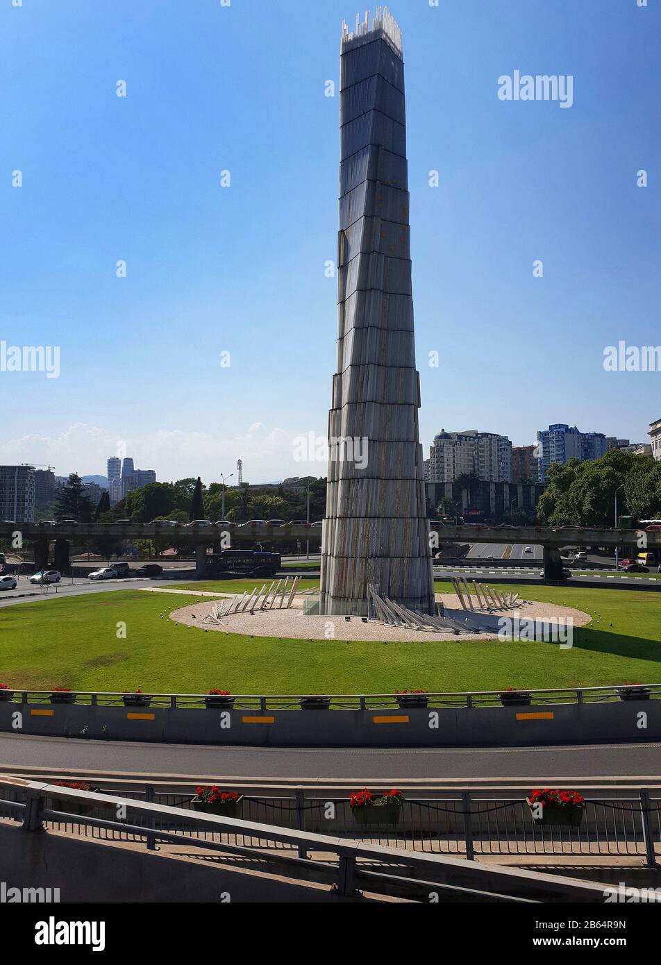 Place des héros et monument, Tbilissi, Géorgie Banque D'Images