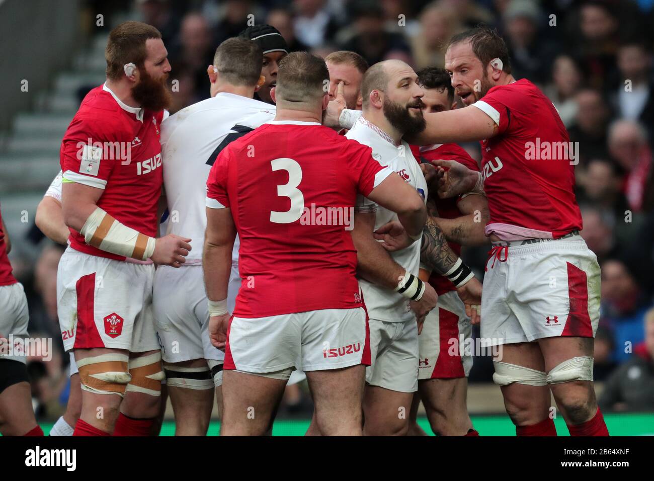 JOE MARLER, ALUN WYN JONES, ANGLETERRE V PAYS DE GALLES GUINNESS SIX NATIONS 2020, 2020 Banque D'Images