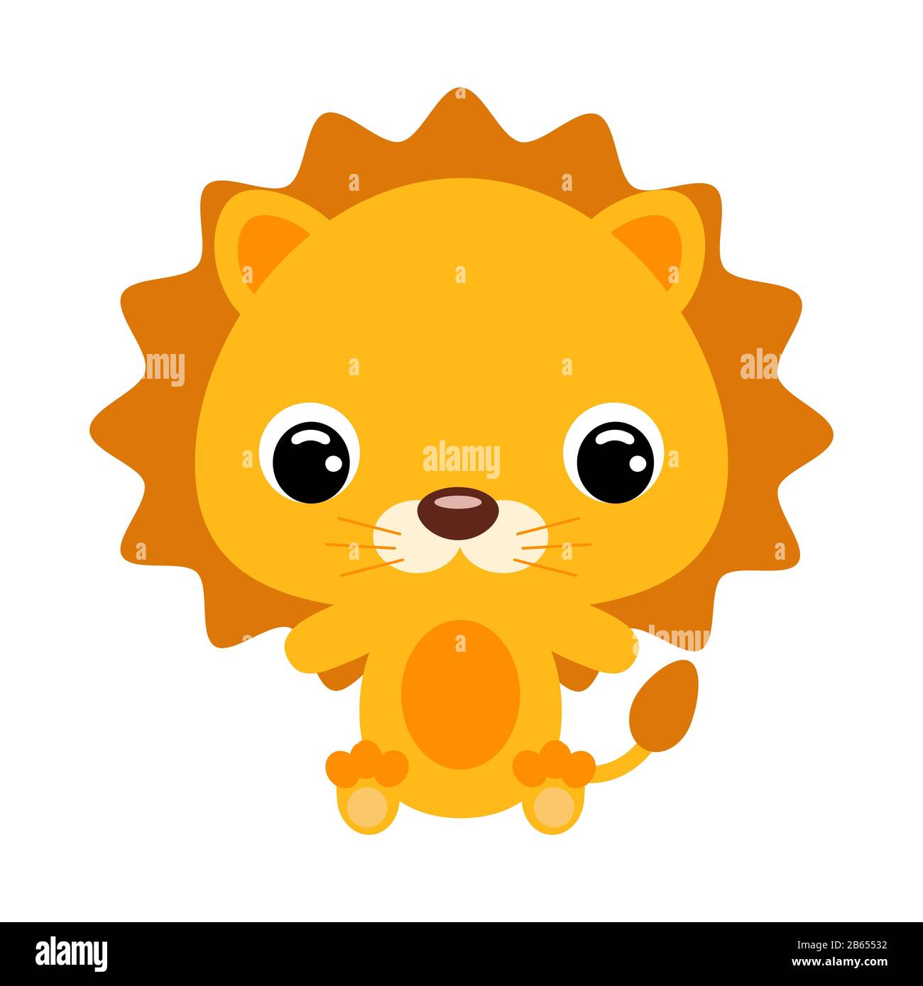 Joli Petit Lion Assis Animal Africain Personnage De Dessin Anime Pour Imprime Bebe Vetements Pour Enfants Celebration De Douche De Bebe Carte De Vœux Et D Invitation Image Vectorielle Stock Alamy