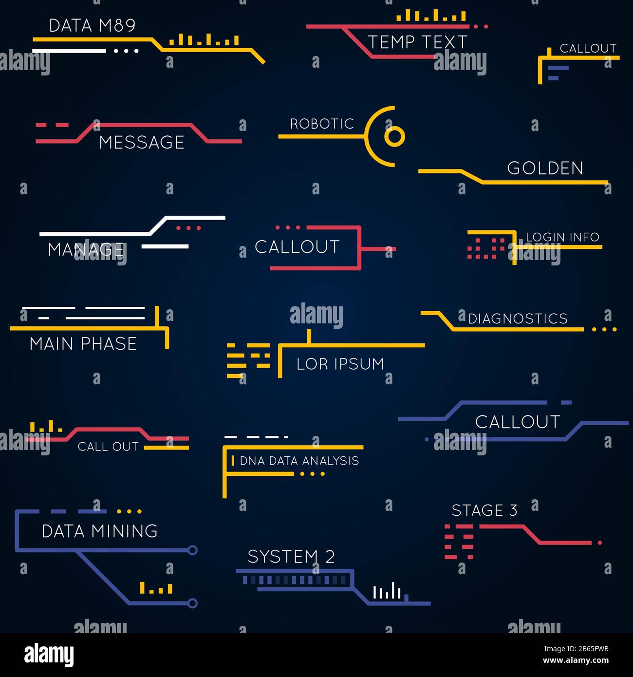 Traits de coupe futuristes Illustration de Vecteur