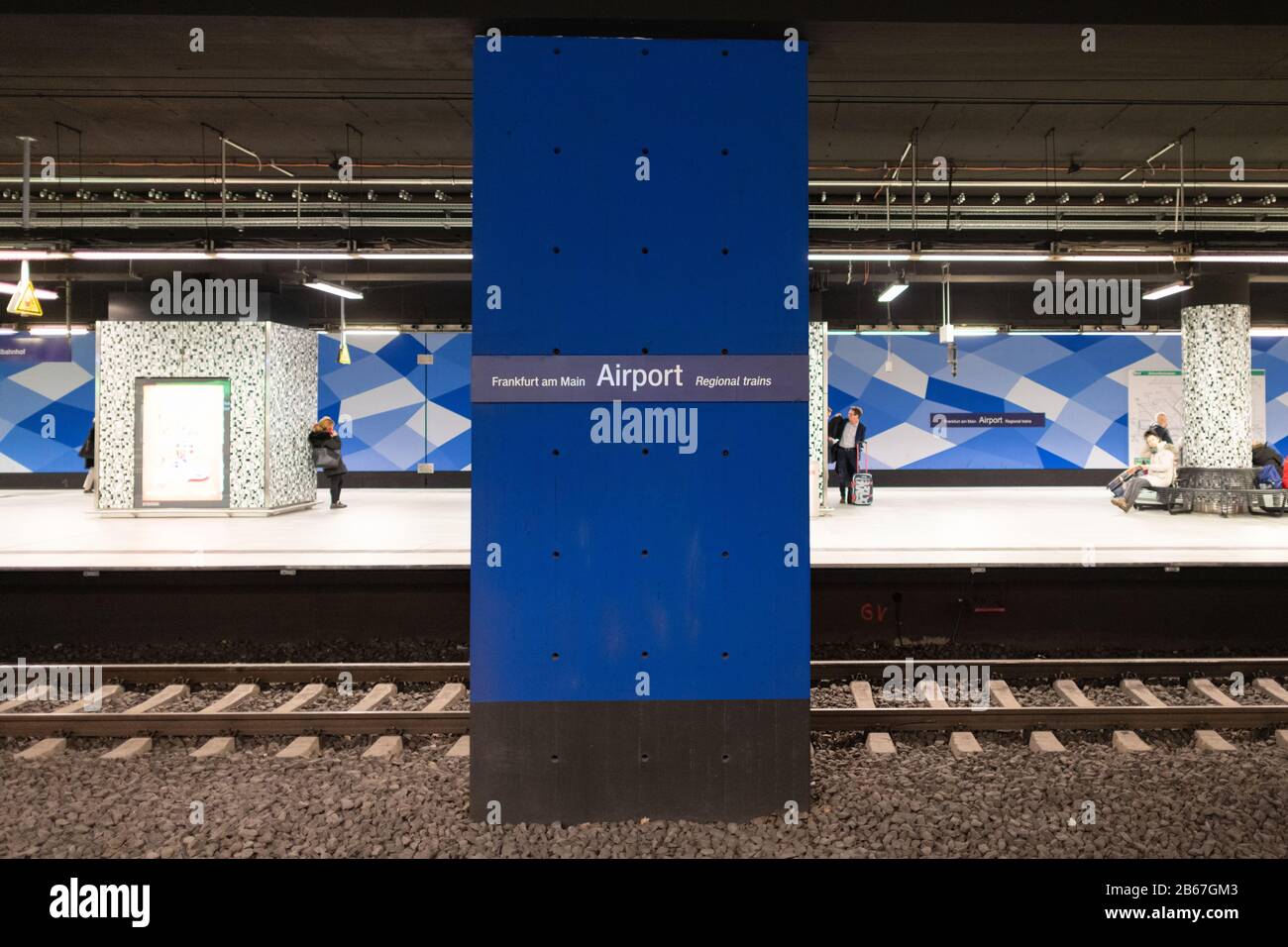 Gare de l'aéroport de Francfort-sur-le-Main pour les trains régionaux, Francfort, Allemagne Banque D'Images