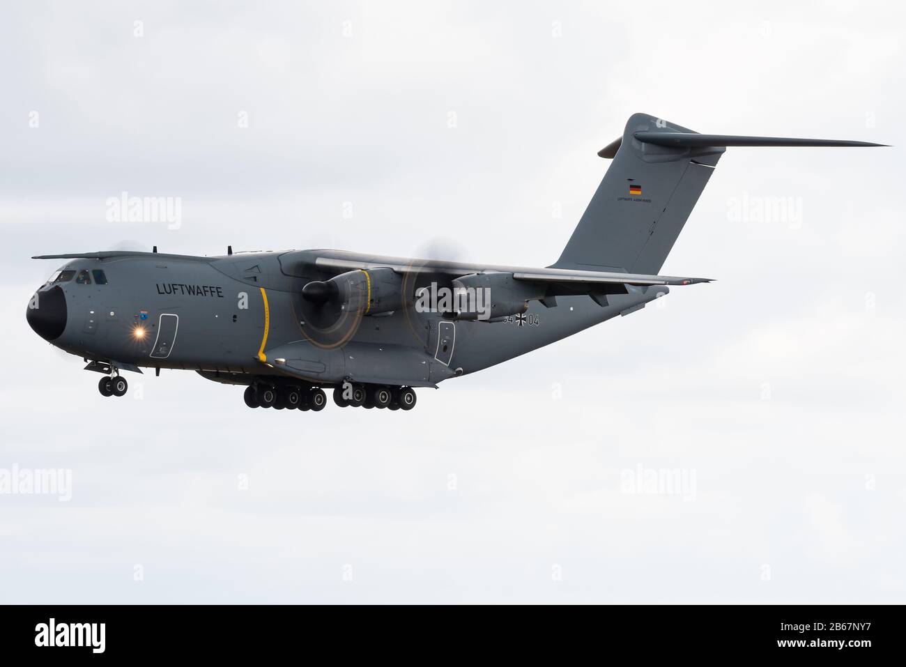 Un avion de transport militaire Airbus A400M Atlas de l'armée de l'air allemande. Banque D'Images
