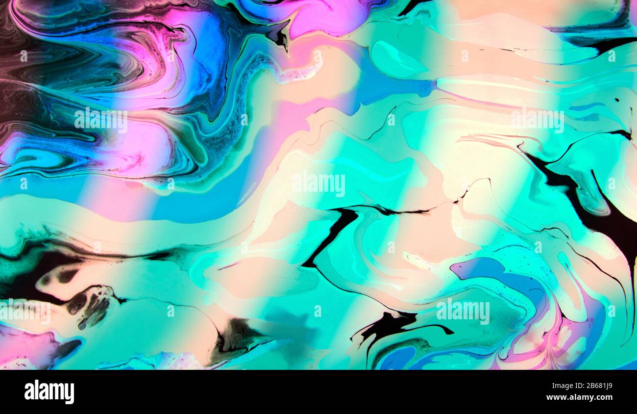 Fond de peinture abstrait liquide. Texture de peinture fluide. Banque D'Images
