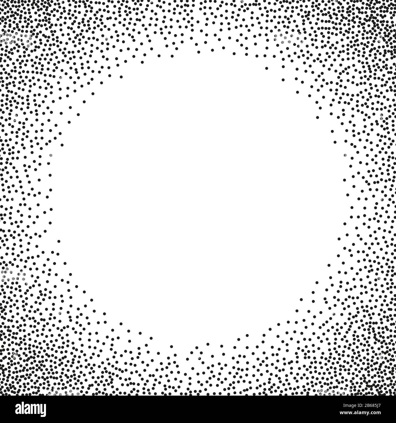 Cadre circulaire à crépi. Fond demi-ton vectoriel en pointillés avec cadre rond Illustration de Vecteur