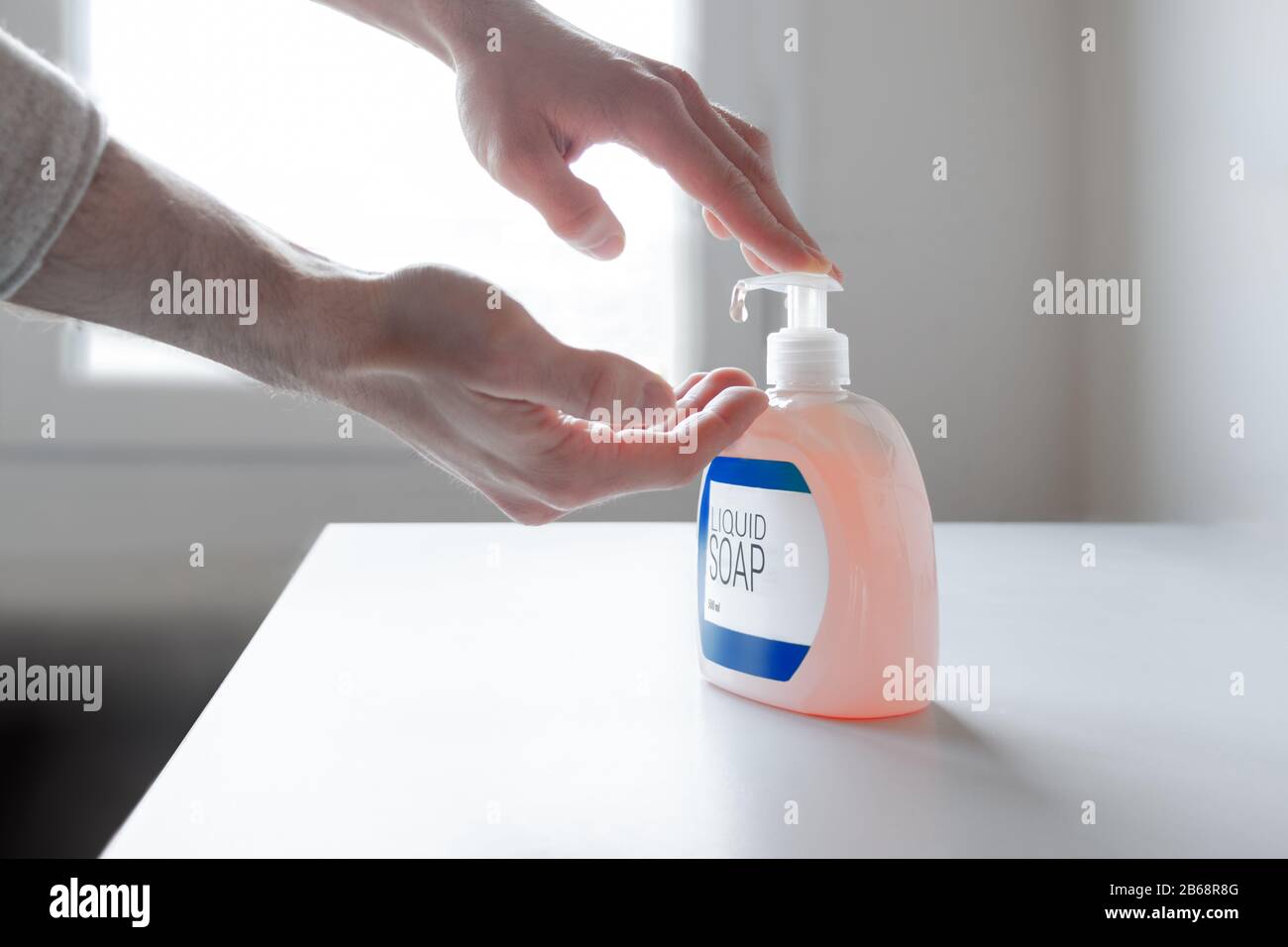 Savon liquide Banque D'Images