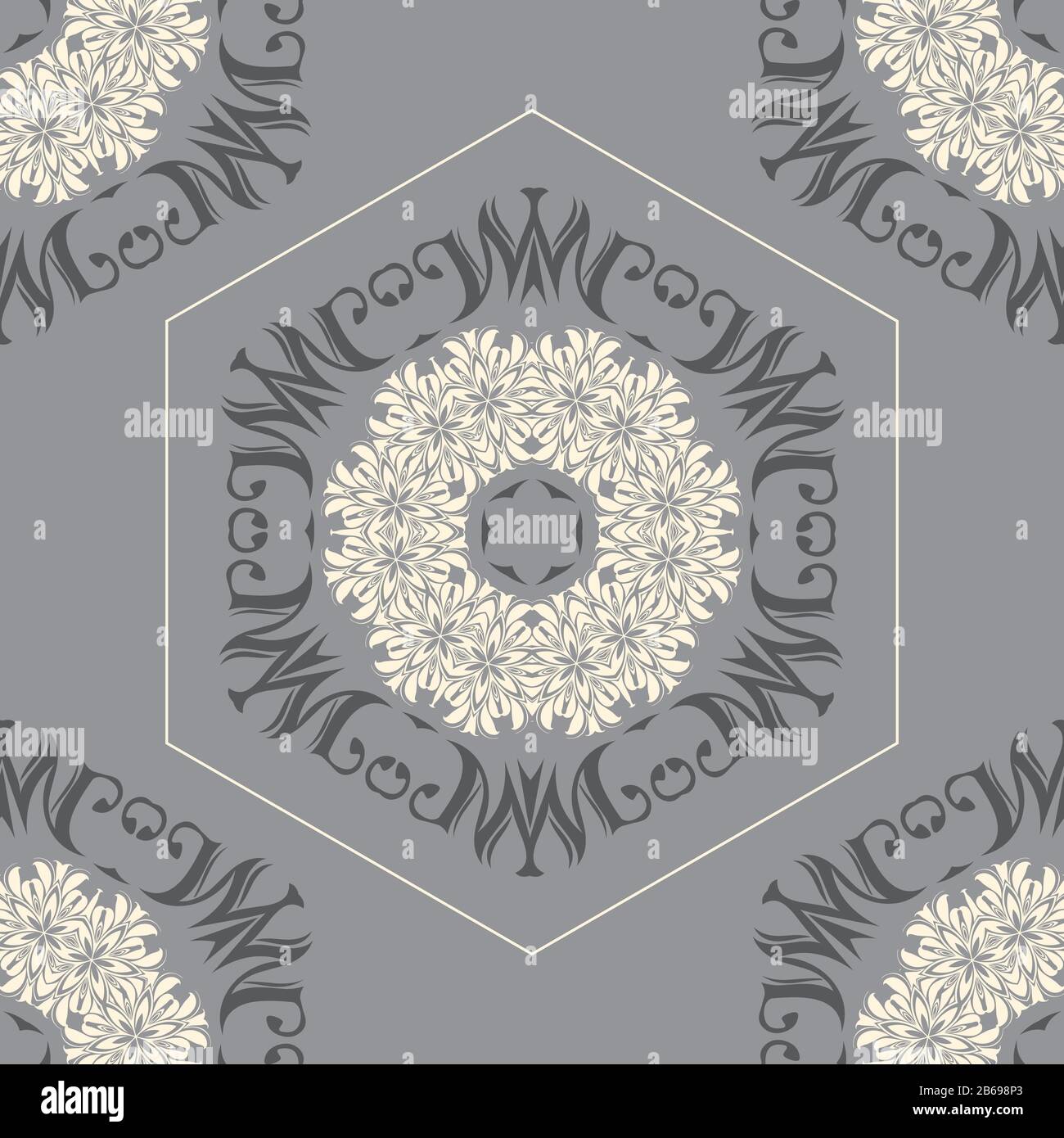 Seamless vector ornement motif tuile pour utilisation multifonction dans la conception Illustration de Vecteur