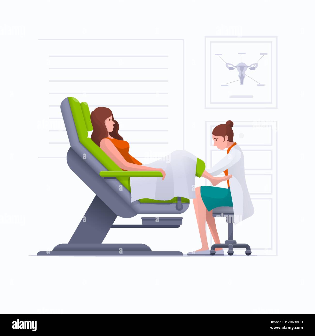 Examen gynécologique Banque d'images vectorielles - Alamy
