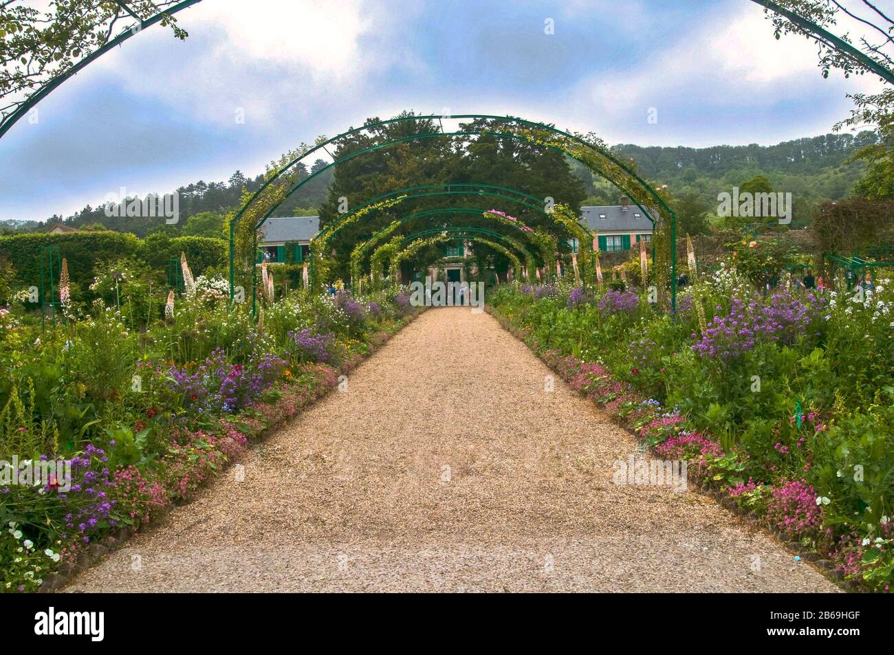 La maison et le jardin de Claude Monet à Giverny est à la fois une oeuvre d'art du peintre et une inspiration pour ses belles peintures. Banque D'Images