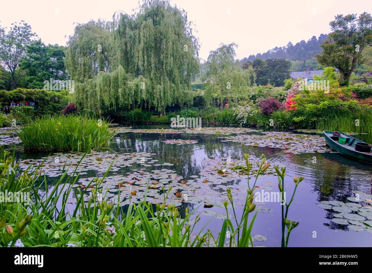 La maison et le jardin de Claude Monet à Giverny est à la fois une oeuvre d'art du peintre et une inspiration pour ses belles peintures. Banque D'Images
