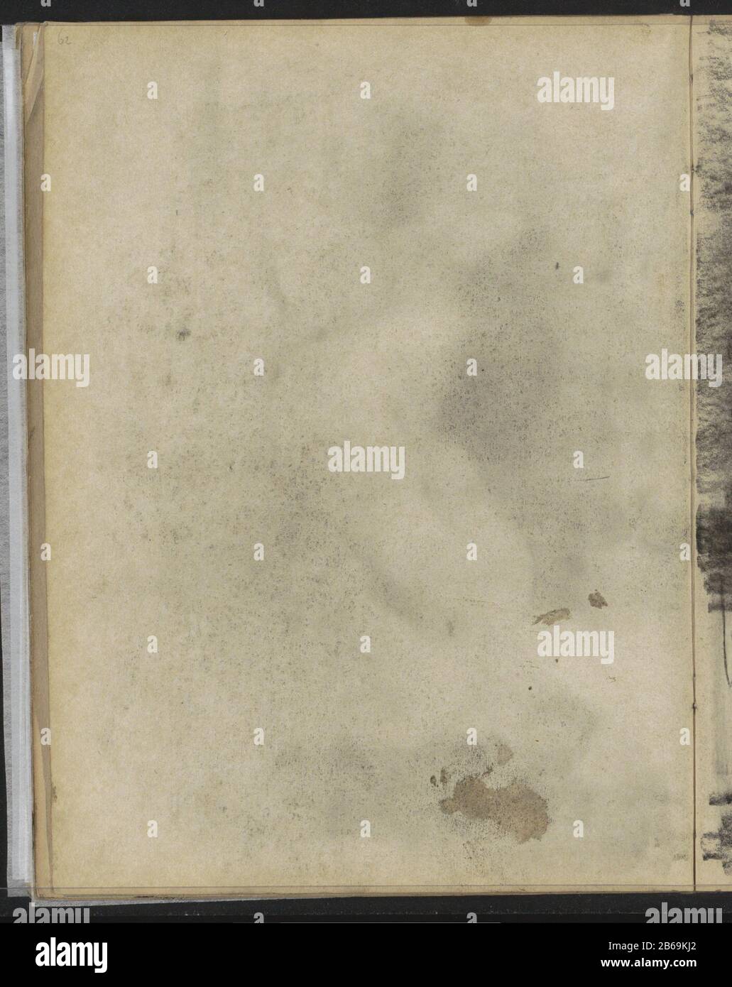 Abkhazes du krijttekening à la page 63 Page 62 d'un croquis avec 40 bladen. Fabricant : artiste: William Witsenplein Dating: CA. 1886 - ca. 1891 Caractéristiques physiques: Abkhaze A craie matériel de dessin: Technique du papier: Abkhaze Banque D'Images