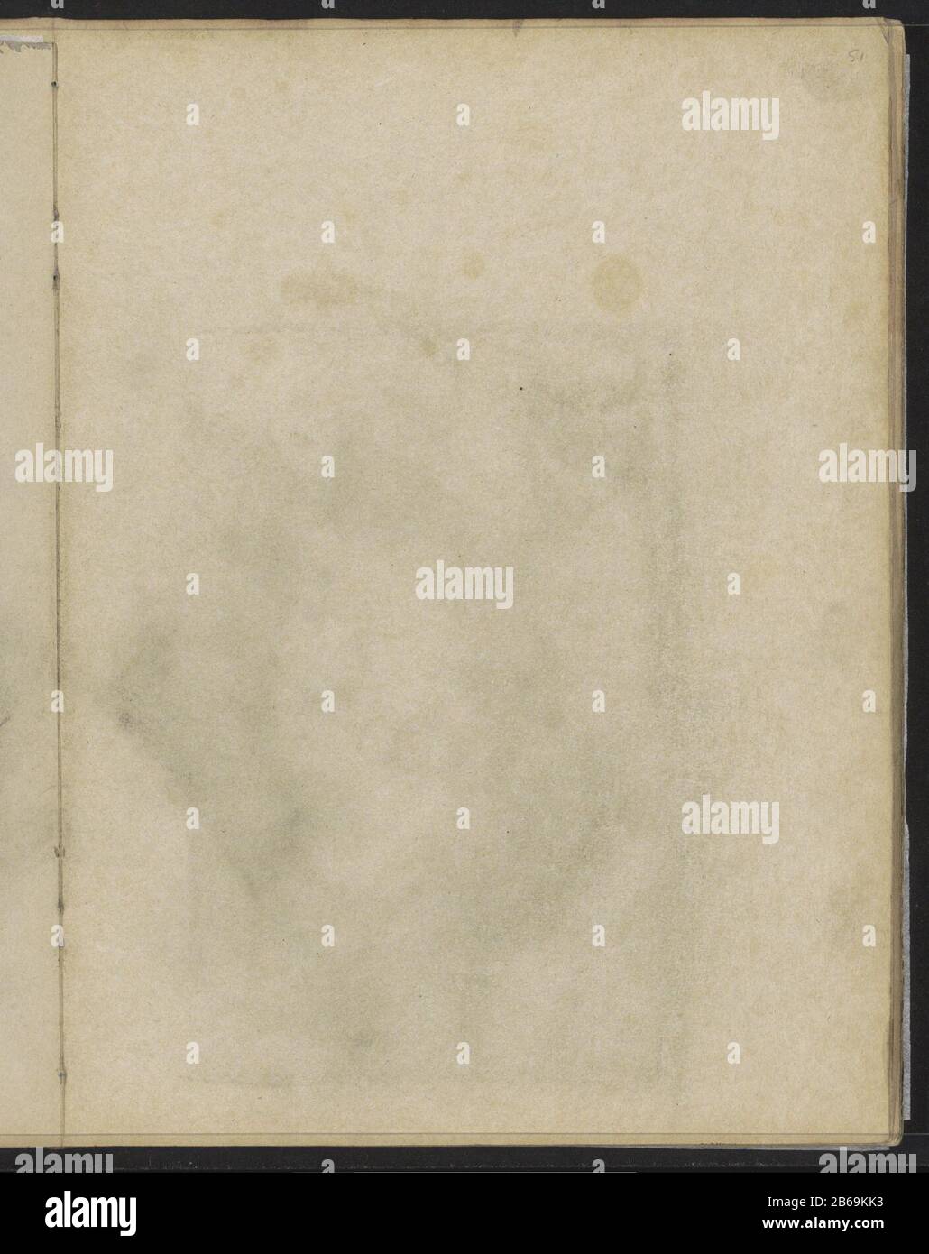 Abkhazes du krijttekening, page 50 Page 51 d'un croquis avec 40 bladen. Fabricant : artiste: William Witsenplein Dating: CA. 1886 - ca. 1891 Caractéristiques physiques: Abkhaze A craie matériel de dessin: Technique du papier: Abkhaze Banque D'Images