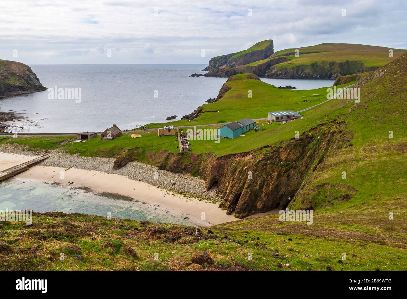 Île Fair dans l'océan atlantique Banque D'Images