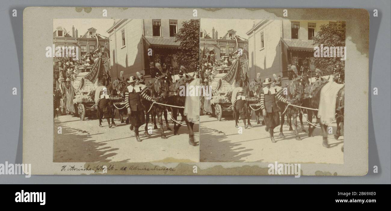 Amiral car de la procession historique et allégorique à l'occasion de l'inauguration de la reine Wilhelmina, Amsterdam, Pays-Bas Admiral Wagon procession historique et allégorique à l'occasion de l'inauguration de la reine Wilhelmina, Amsterdam, Pays-Bas Fabrication Créateur: Photographe: Fabrication anonyme: Amsterdam Date: 1898 Caractéristiques physiques: Matériel d'impression argent gélatine lumière du jour: Papier carton technique: Gélatine de jour imprimé argent dimensions: Image: H 76 mm × W 151 mm Objet: Inauguration de Wilhelmina comme reine des Pays-Bas quand: 1898-09 - 1898-0 Banque D'Images