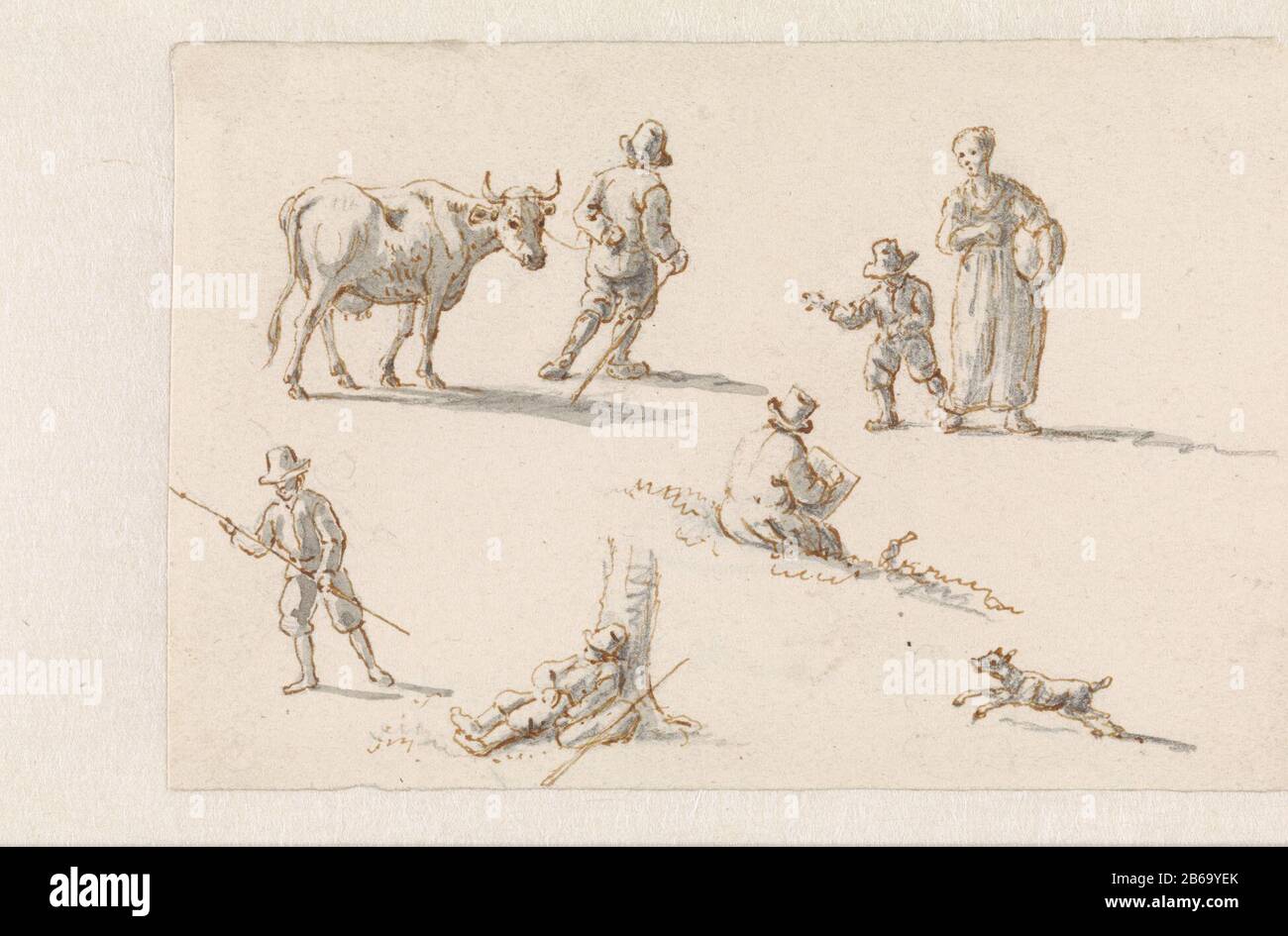 Aeneas et Dido refuge dans une grotte dessins pour peintures représentant des épisodes de l'Aeneas (titre de la série) Aeneas et Dido refuge dans une grotte dessins pour peintures représentant des épisodes de l'Aeneas (titre de la série) Type de propriété: Dessin design Numéro de série: 7 / 12Objectnummer: RP-T-00-273 Inscriptions / marques 'Aeneas and Dido on seynde chase commence à thunder soo qu'ils doivent être ensemble dans un Ross à koomen daer haer court vreughdt aengaedt.' Fabricant : artiste: Matthew Teresten Dating: 1700 - 1704 Caractéristiques physiques: stylo en marron, pinceau en brun rougeâtre, signé en crayon: papier Banque D'Images