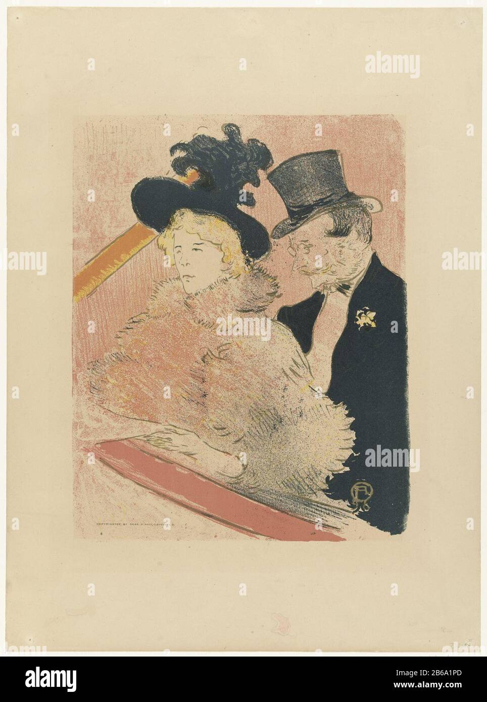 Poster pour le fabricant d'encres américain The Ault & Wiborg co avec portrait d'Emilienne d'Alencon et Gabriel Tapié le Céleyran en concert les Décadents Fabricant : graveur Henri de Toulouse Lautrec (bâtiment classé) Date : 1896 Caractéristiques physiques: Zincographie en cinq couleurs: Technique papier: Zincographie / couleur dimensions: Image: H 320 mm × W 252 mmOnderwerpWie: Emilienne l'AlençonGabriel Tapié le Céleyran Banque D'Images