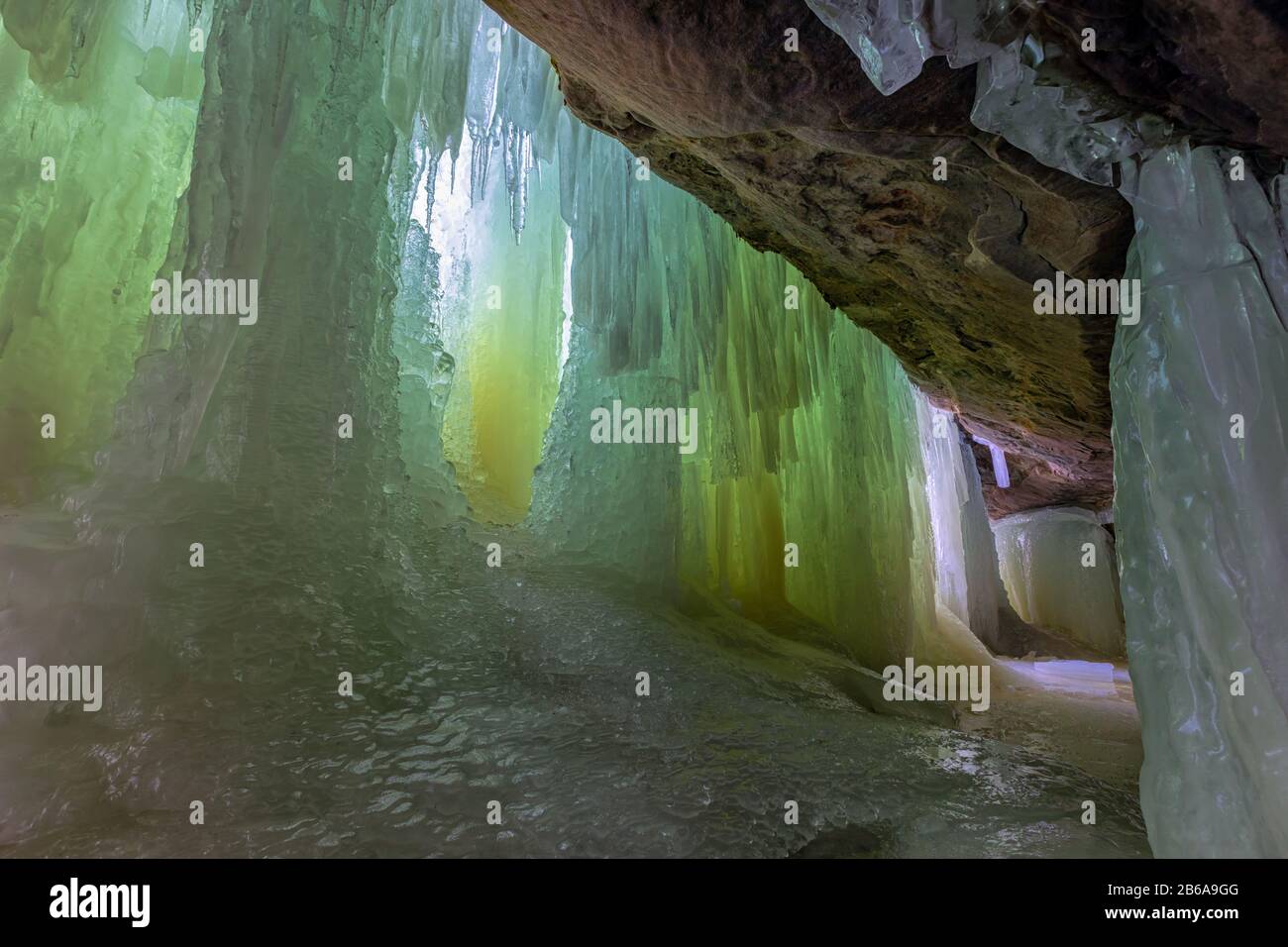 Eben Ice Caves dans la péninsule supérieure du Michigan Banque D'Images