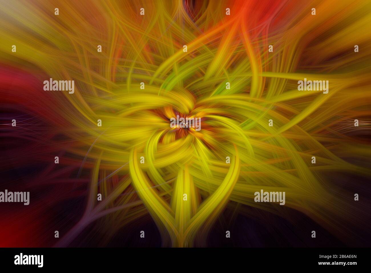 Illustration d'arrière-plan abstrait multicolore d'un design futuriste de fleurs d'art fractal généré par ordinateur. Banque D'Images
