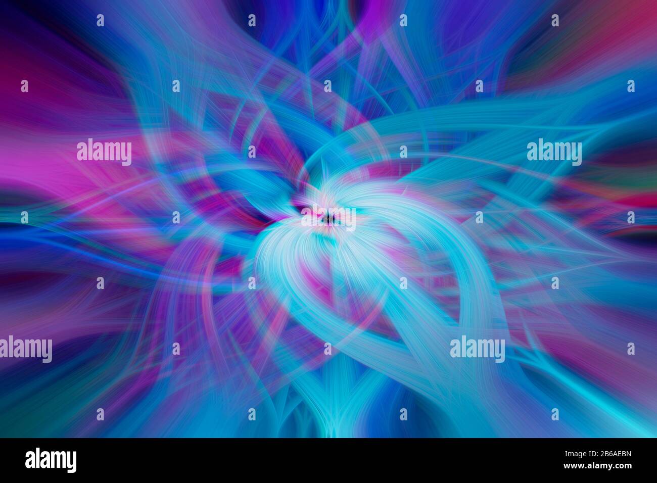 Illustration d'arrière-plan abstrait multicolore d'un design futuriste de fleurs d'art fractal généré par ordinateur. Banque D'Images