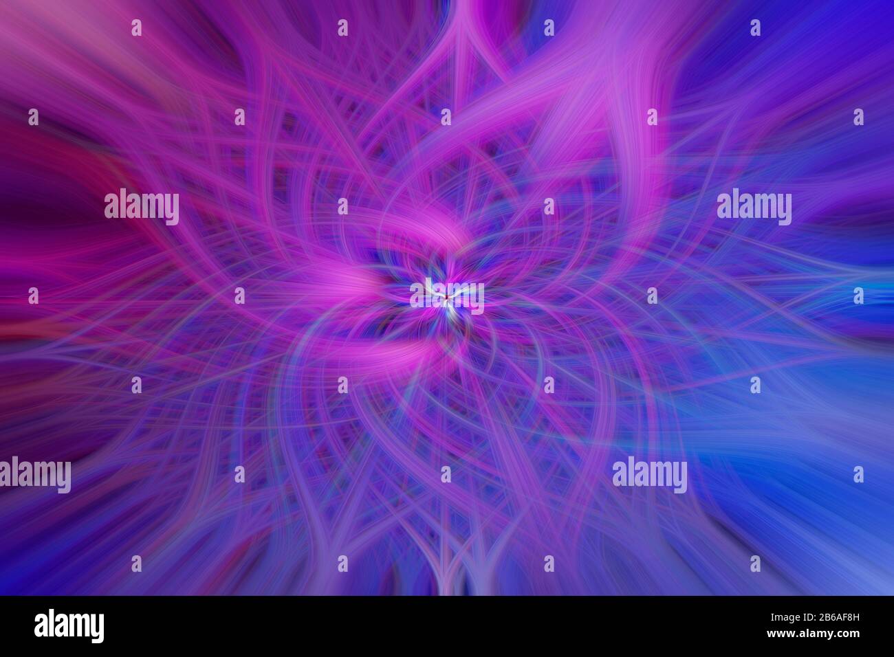 Illustration d'arrière-plan abstrait multicolore d'un design futuriste de fleurs d'art fractal généré par ordinateur. Banque D'Images