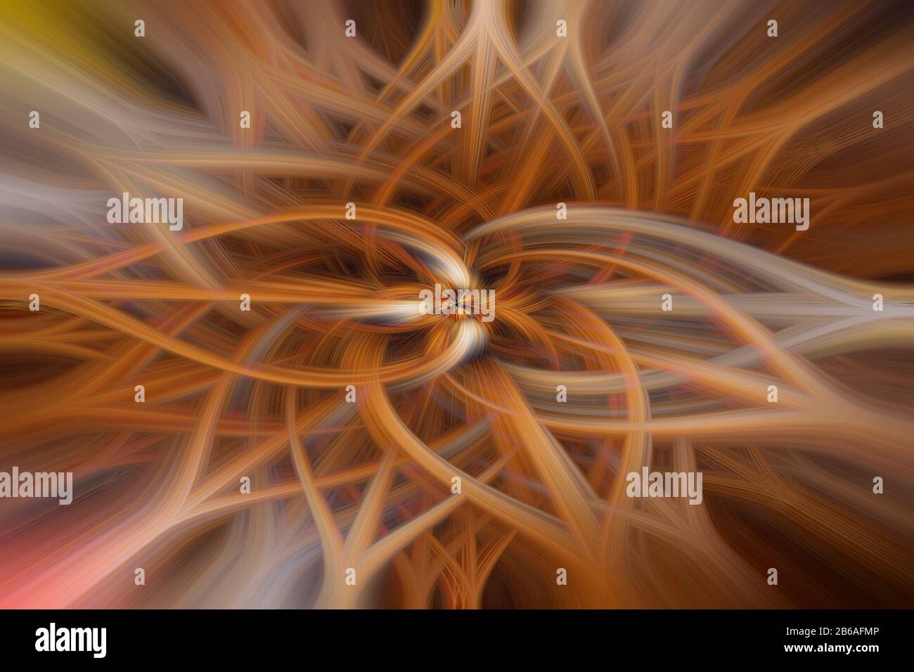 Illustration d'arrière-plan abstrait multicolore d'un design futuriste de fleurs d'art fractal généré par ordinateur. Banque D'Images