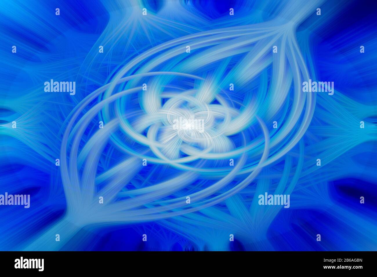 Illustration d'arrière-plan abstrait multicolore d'un design futuriste de fleurs d'art fractal généré par ordinateur. Banque D'Images