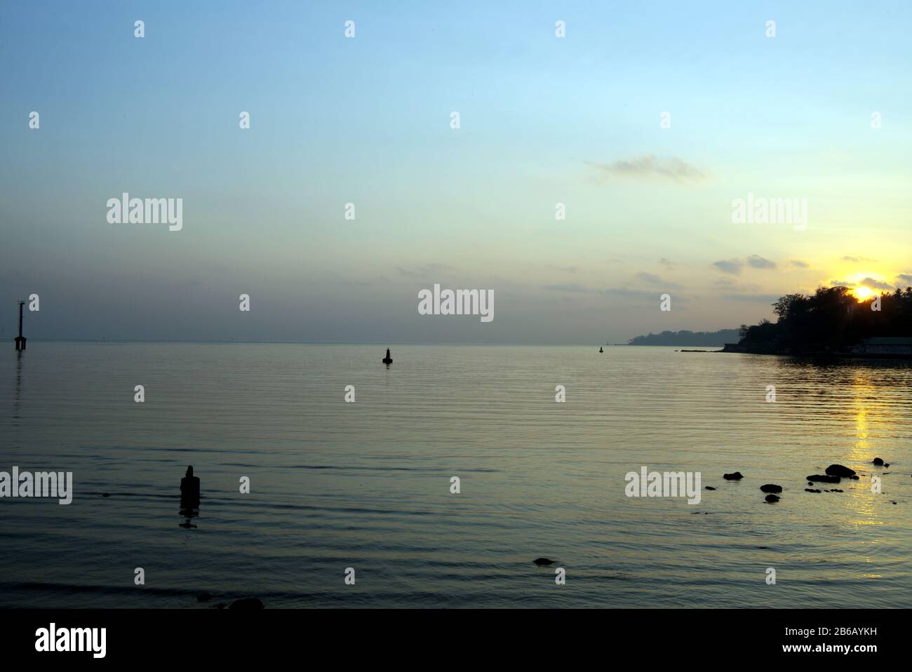 Lever Du Soleil À Port Blair Banque D'Images