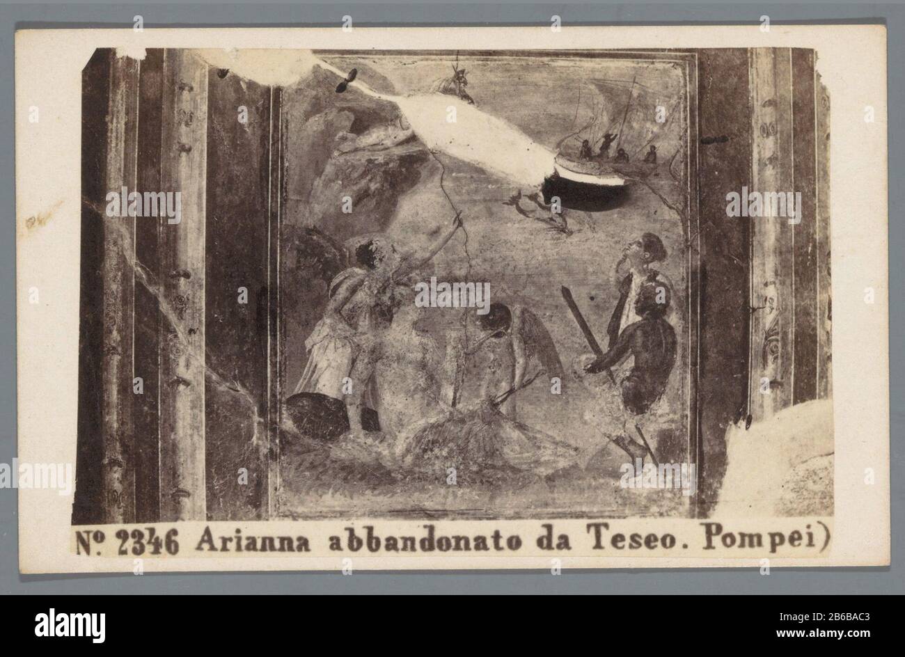 Ariadne abandonné par Theseus Pompéi Arianna abbandonato da Teseo. Pompei Type d'objet : foto carte-de-visite Objectnummer: RP-F-F24727 Fabricant : fotograaf: Sommer & Behles (vermeld op object)fotograaf: Giorgio Sommerfotograaf: Edmondo Behles Dating: 1863 Dimensions: Geheel: H 64 mm × b 103 mm Banque D'Images