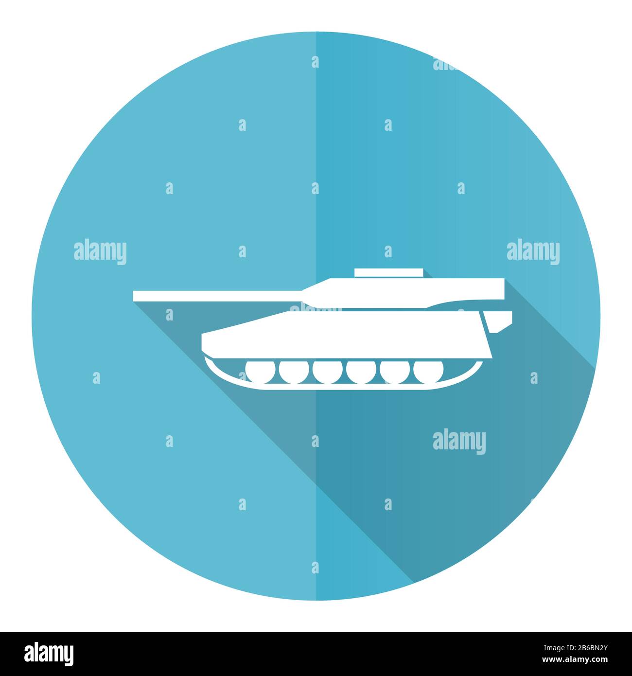 Débardeur bleu rond plate design vectoriel icône isolée sur fond blanc, armée, militaire, illustration de véhicule de guerre dans eps 10 Illustration de Vecteur