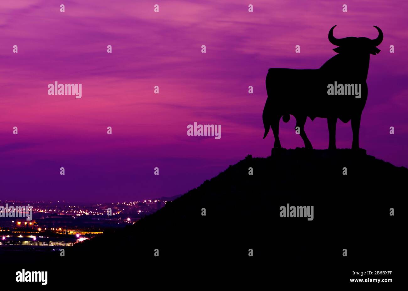 il bull, symbole espagnol. Aragon, Espagne Banque D'Images