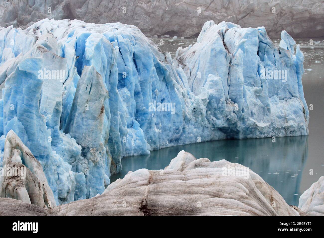 14 Juillet Glacier, Svalbard, Norvège Banque D'Images