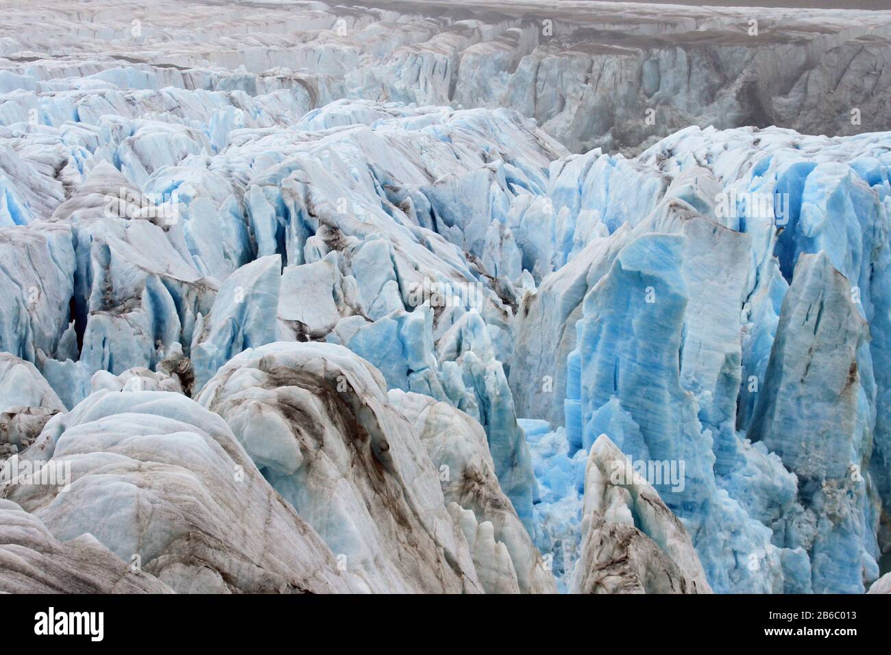 14 Juillet Glacier, Svalbard, Norvège Banque D'Images